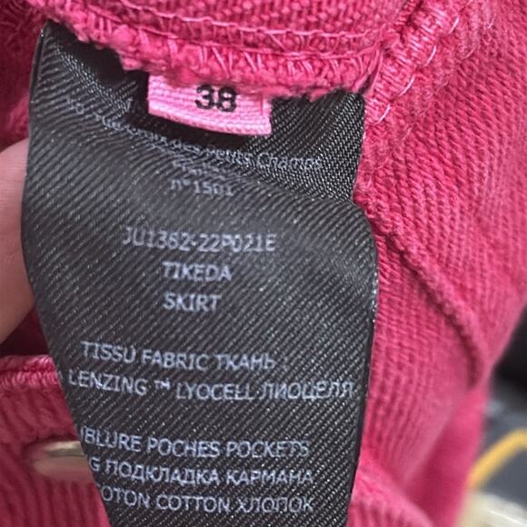 Isabel etoile marant tikeda skirt pink western style pearl snap front mini skirt - Picture 5 of 9